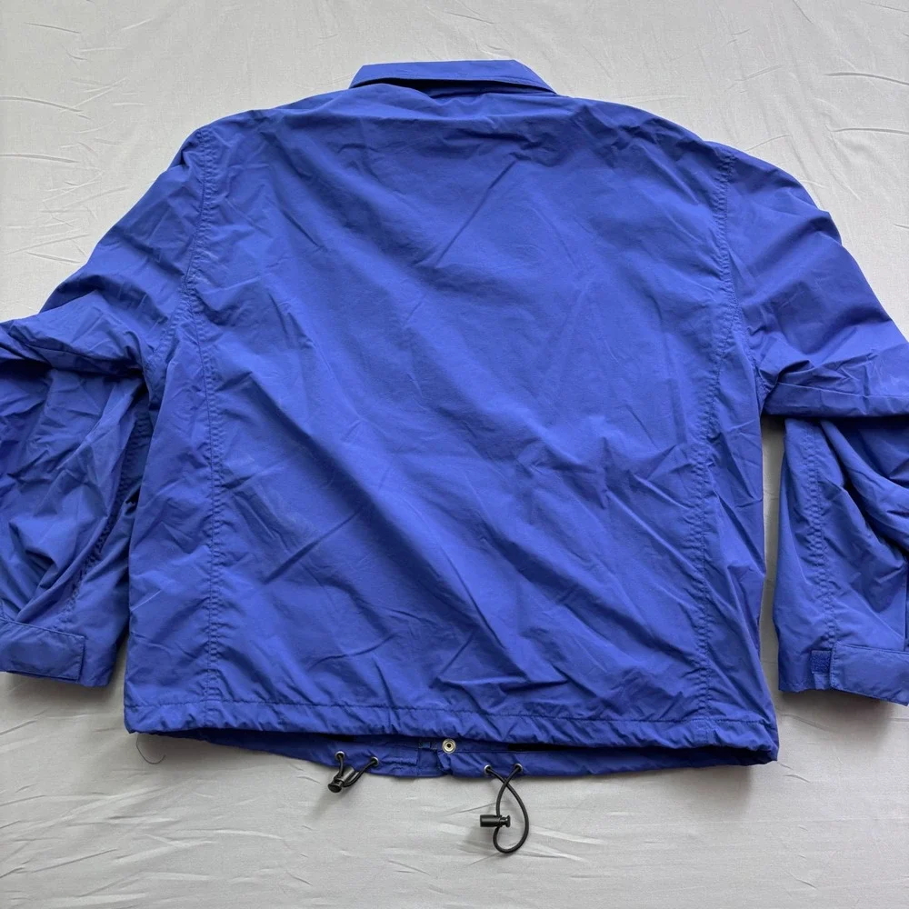 Vtg Joes Outdoors Mens Blue Lightweight Windbreaker Mesh Lined Full Zip Jacket L